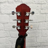 Oscar Schmidt OG21 TR Trans Red Acoustic Guitar with built in tuner