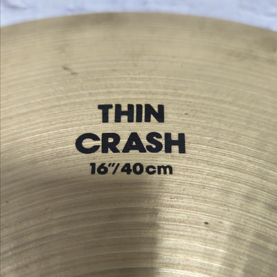 Zildjian Thin Crash 16" 40cm Crash Cymbal 1000g 1981-1992 (“CO.” Stamp)