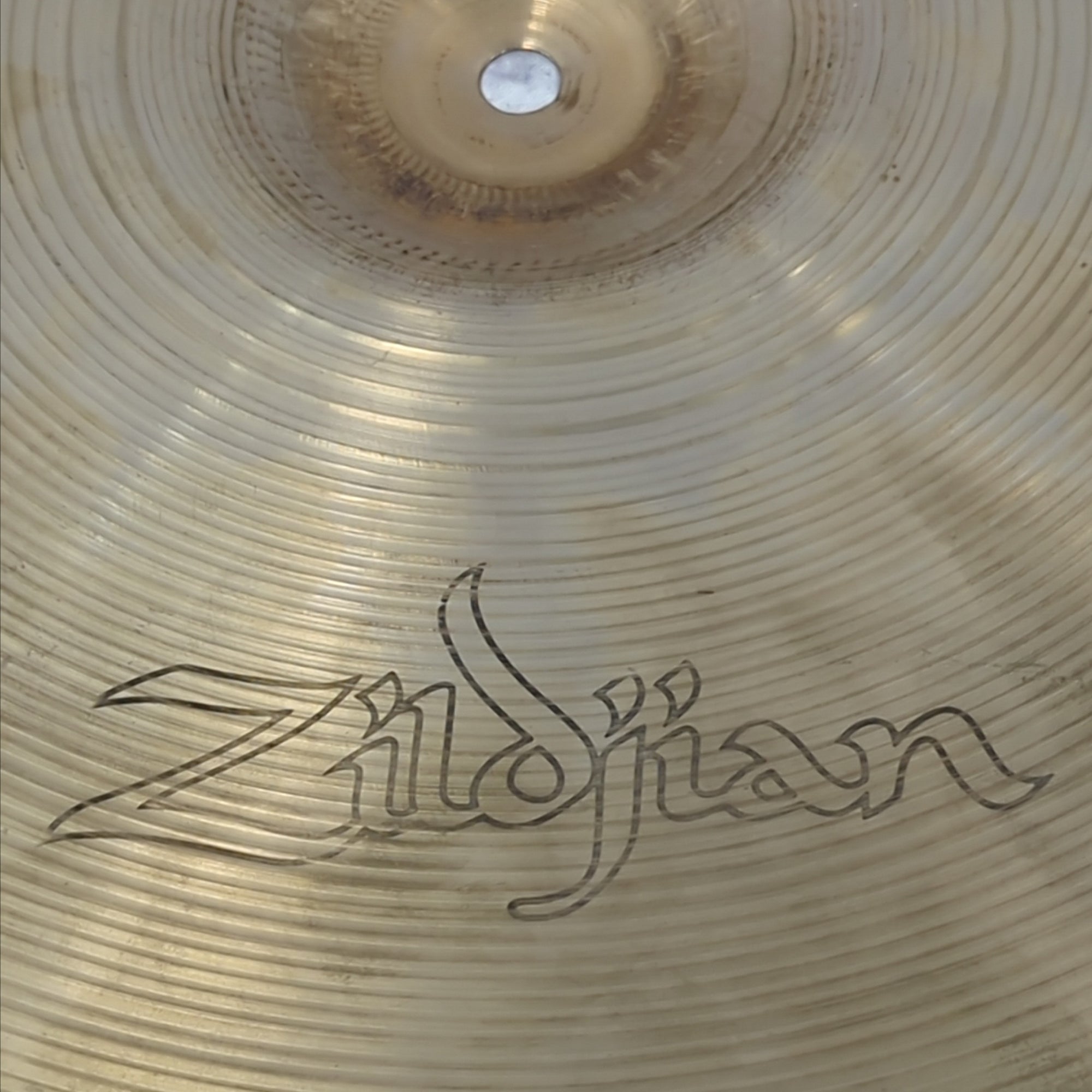 Vintage 1970s Zildjian Avedis 17" Crash Cymbal Hollow Logo