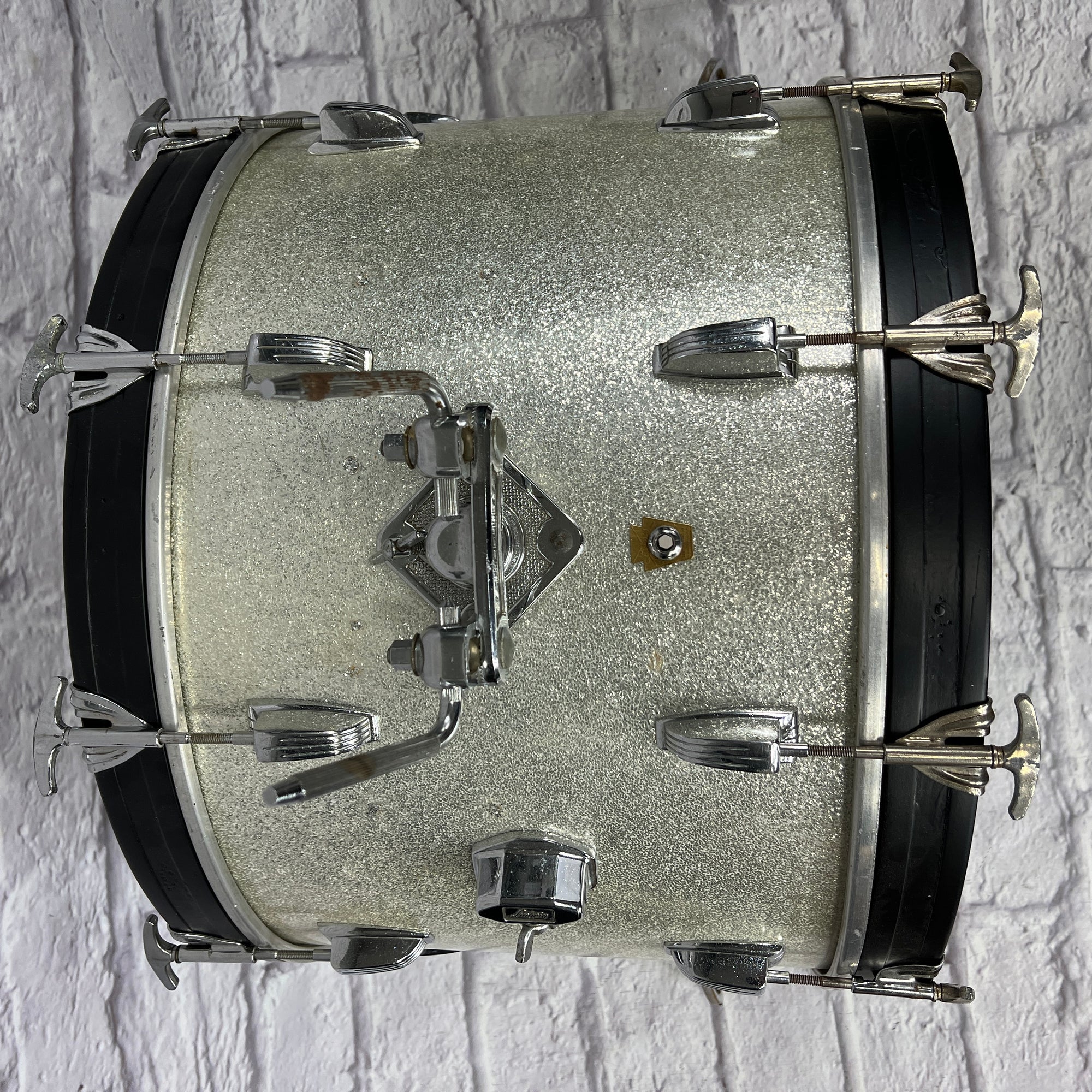 Ludwig Keystone Badge 12 13 16 22 - Silver Sparkle Players Grade 1960s Drum Kit