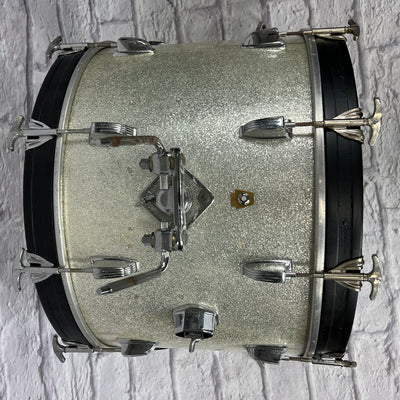 Ludwig Keystone Badge 12 13 16 22 - Silver Sparkle Players Grade 1960s Drum Kit