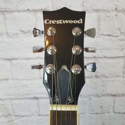 Crestwood LP Style Electric Guitar Cherry Sunburst