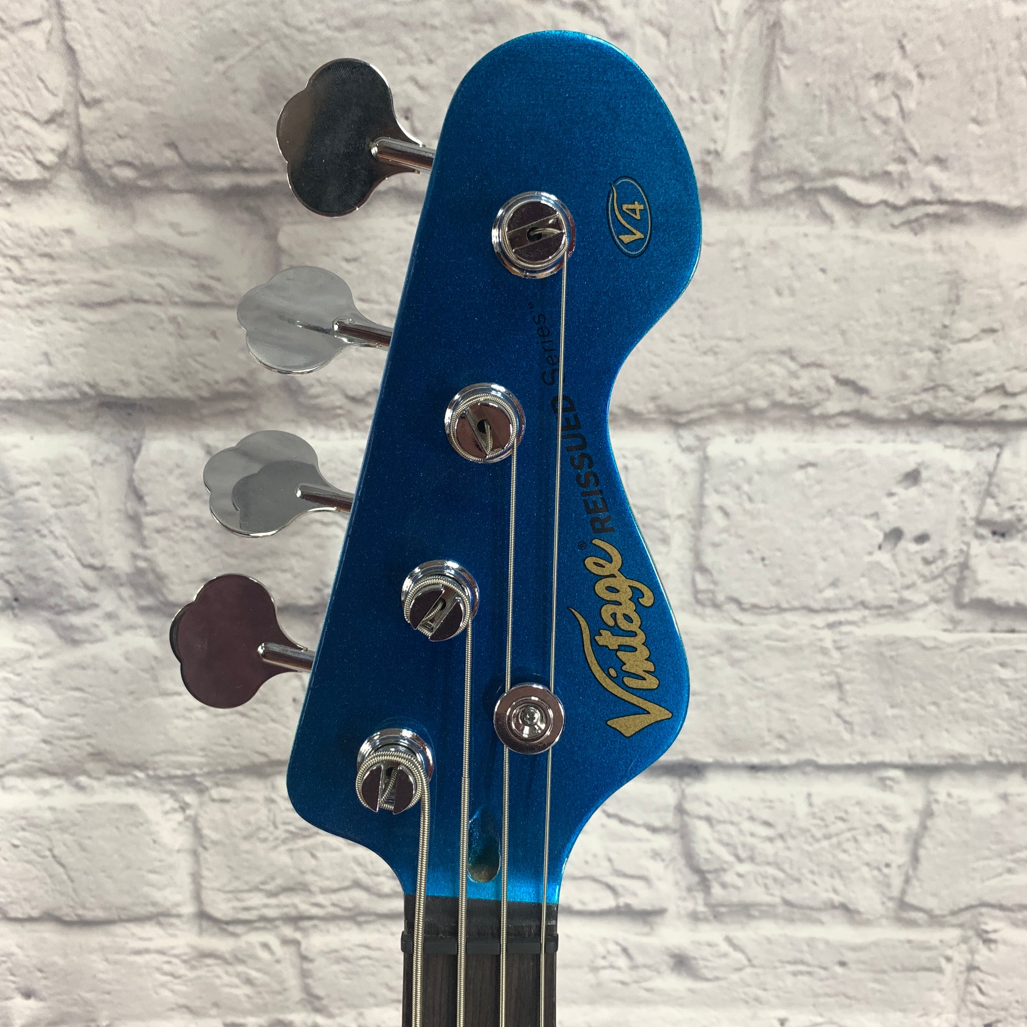 Vintage V4BBL Bass Blue Sparkle