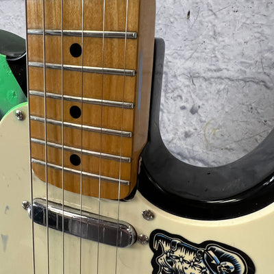 Unknown Tele Partscaster Blue Green Black Stripes