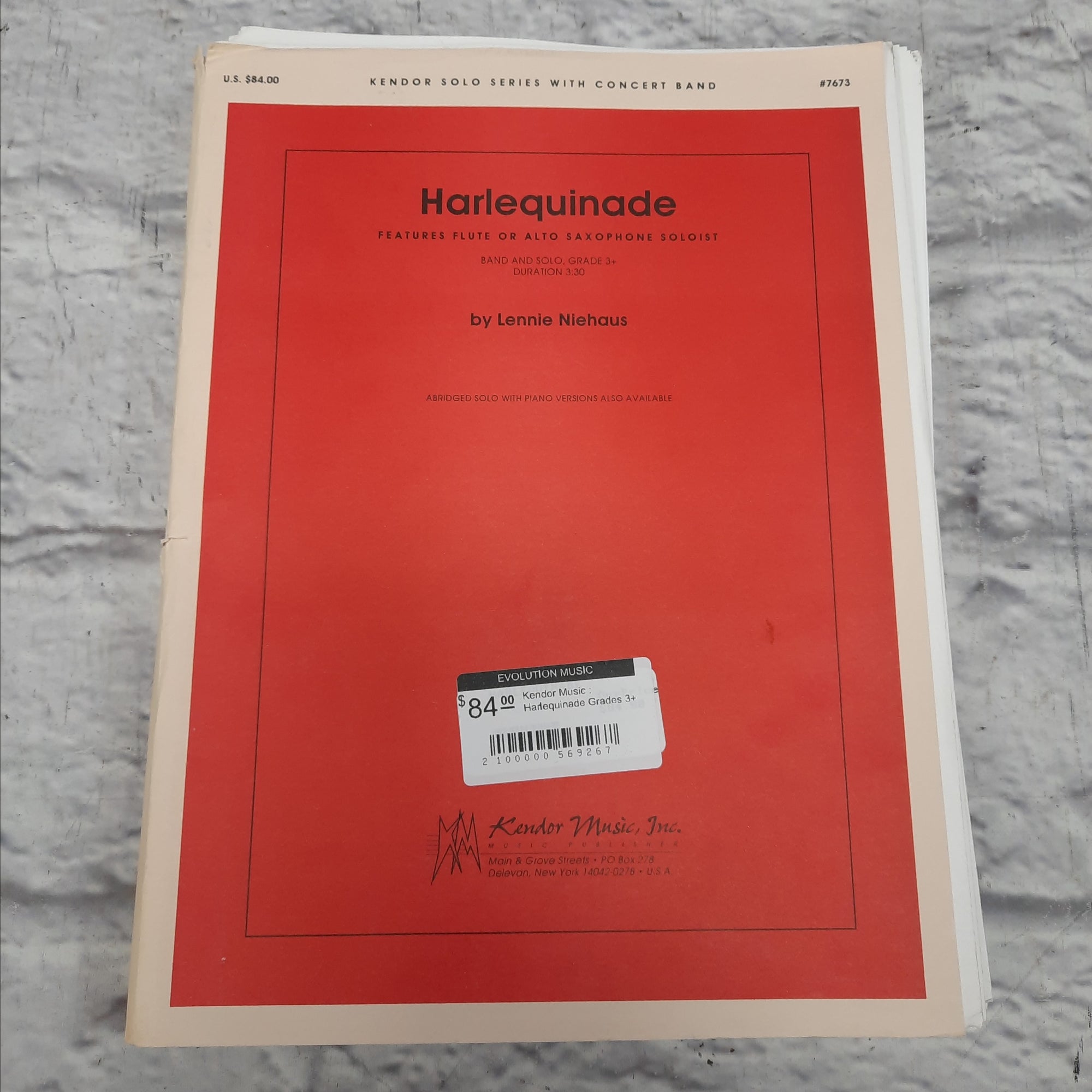 Kendor Music : Harlequinade Grades 3+