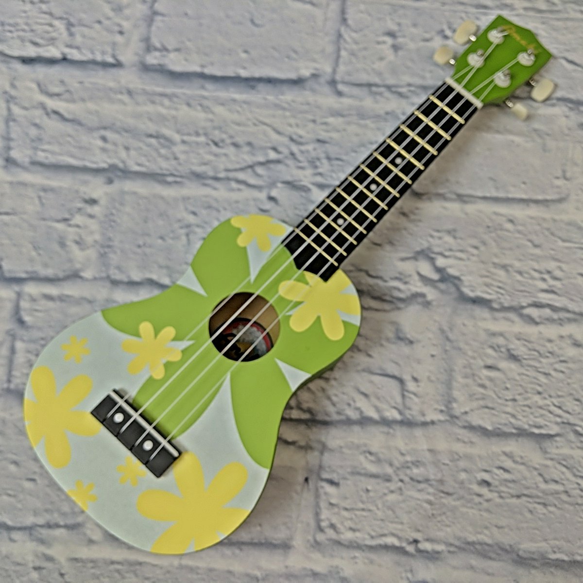 Amahi DDUK6 Green Flower Soprano Ukulele