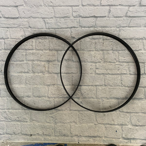 Unbranded 22" Metal Bass Drum Hoops Pair (Black)