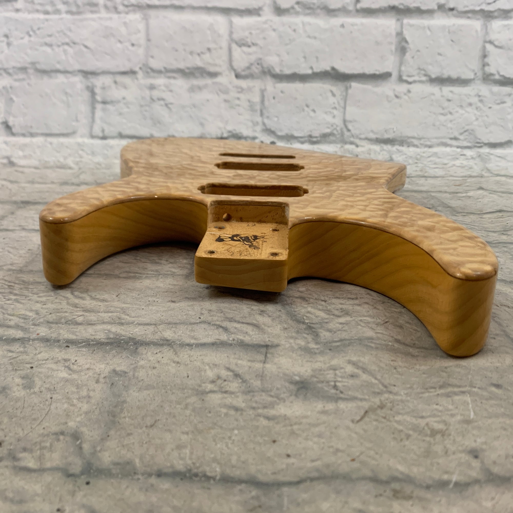 1990s Warmoth Soloist Body - AAA Quilted Maple Figured Top, Stripe of Walnut, Swamp Ash