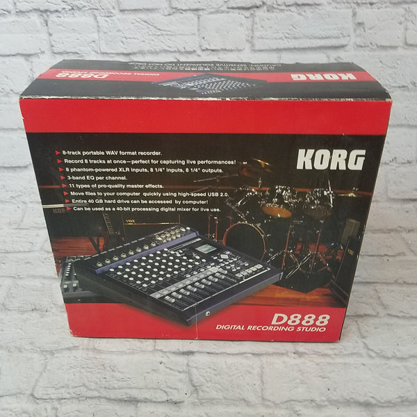 Korg D888 Mixer Recorder Digital Recorder Evolution Music korg-d888-mixer-recorder-digital-recorder-evolution-music