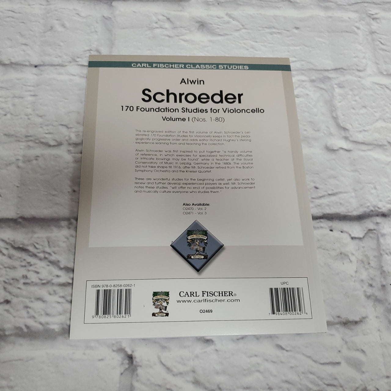 Alwin Schroeder 170 Foundation Studies for Violoncello Volume 1 (Nos. 1-80)