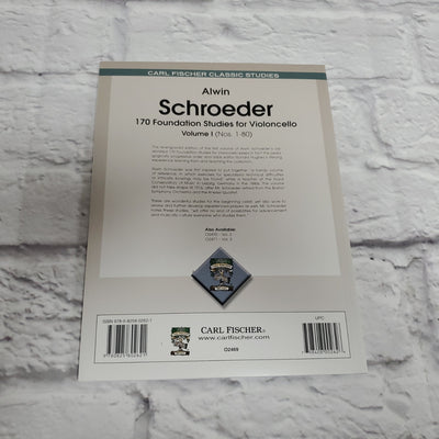 Alwin Schroeder 170 Foundation Studies for Violoncello Volume 1 (Nos. 1-80)