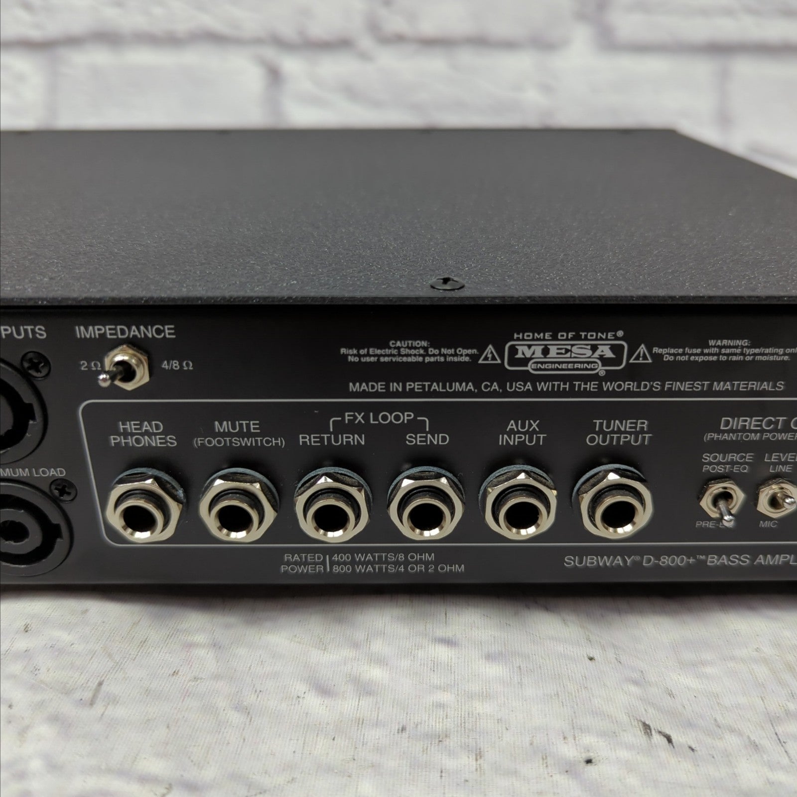 Mesa Boogie Subway D-800 Plus 800-Watt Bass Amp Head
