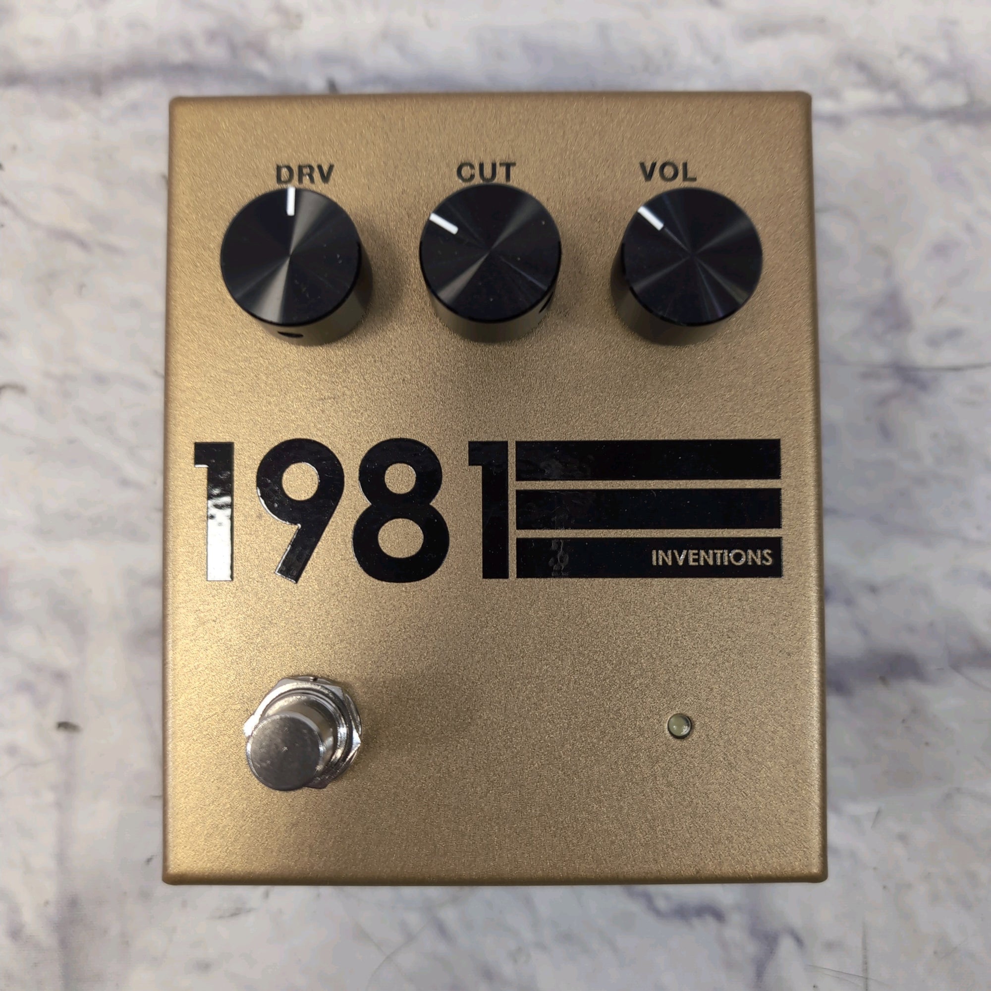 1981 pedal 1981 Inventions DRV Overdrive Nickel Plated Edition Pedal