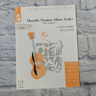 Guitar skill sheet No. 4 Movable Position Minor Scales with tablature