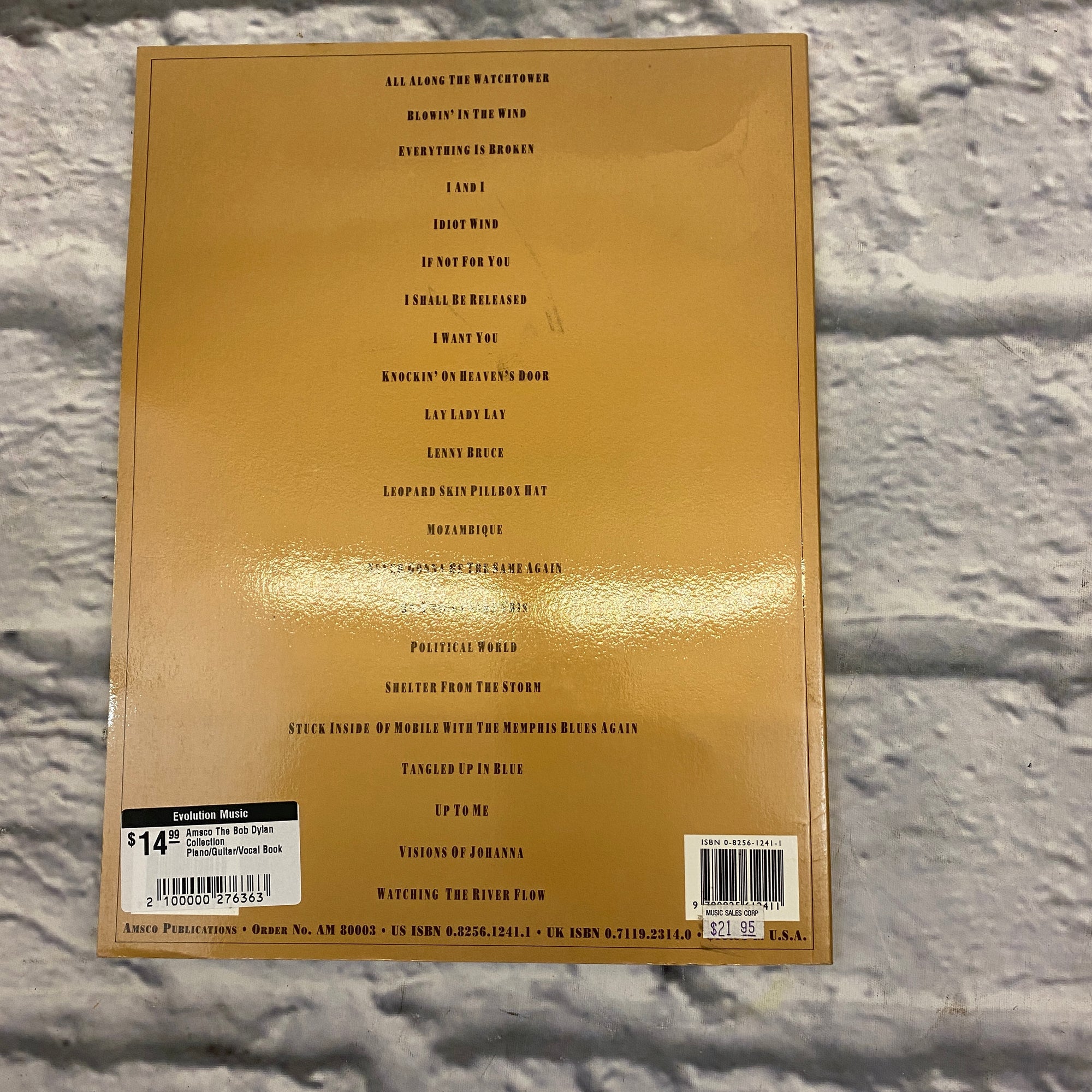 Amsco The Bob Dylan Collection Piano/Guitar/Vocal Book