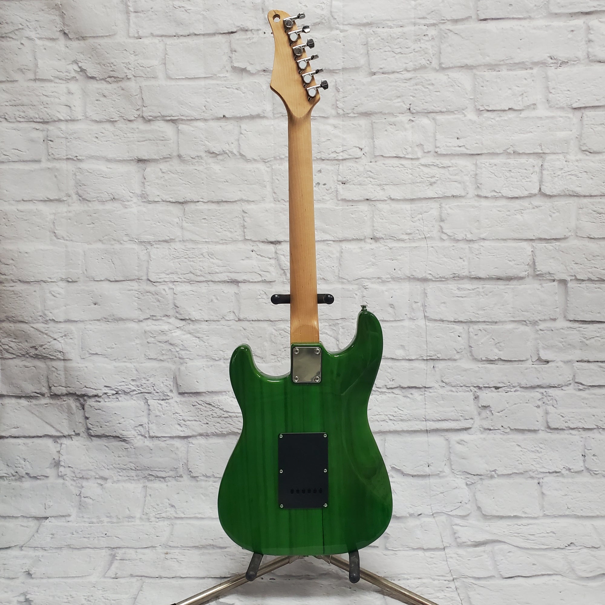 Unknown Strat Style Electric Guitar Trans Green