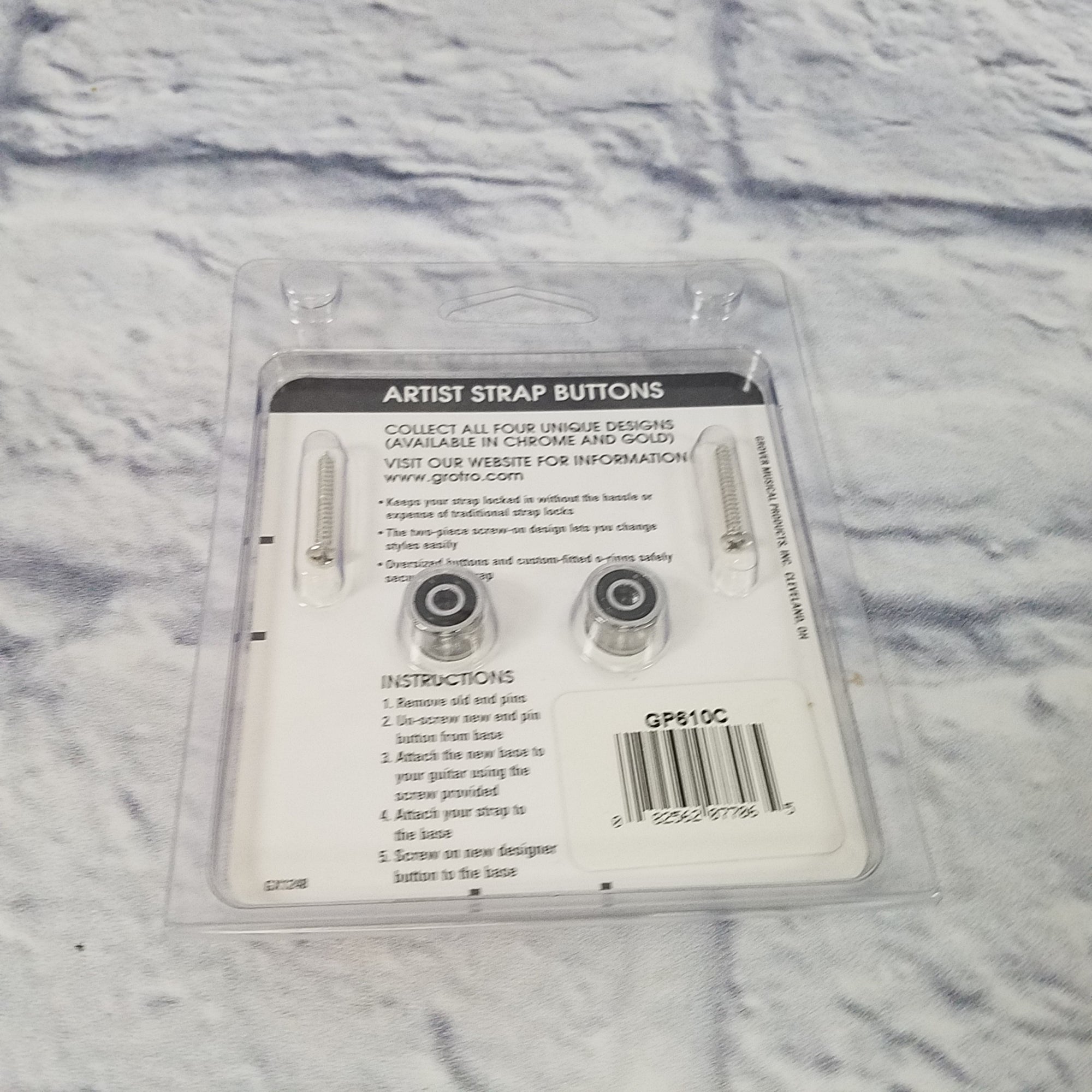 Grover Artist Strap Buttons Locking - Skull Design