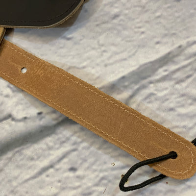 Levy's 3.5" M4N Genuine Leather Musical Notes Guitar Strap