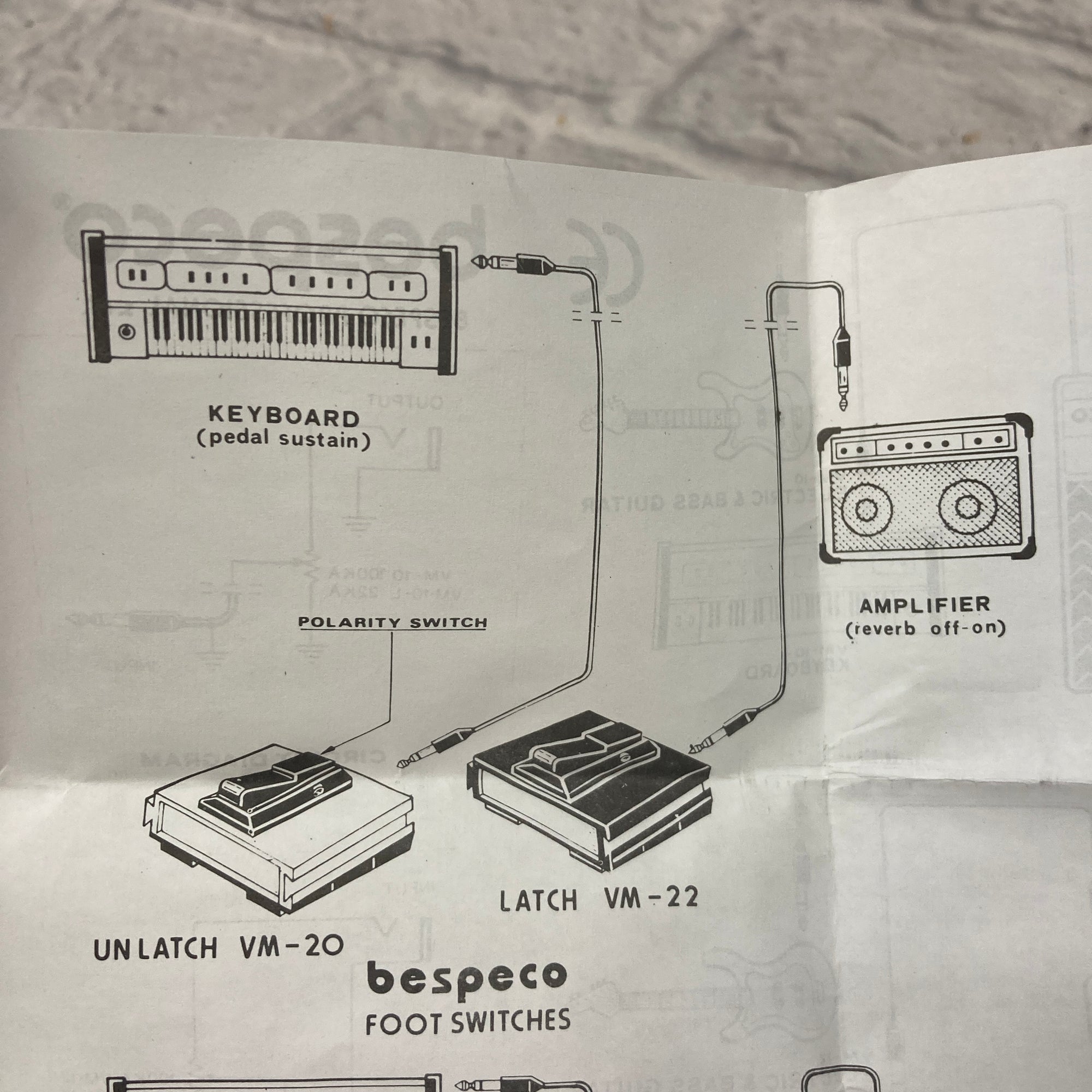 Bespeco VM-20 UN LATCH Sustain Footswitch