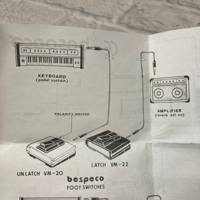 Bespeco VM-20 UN LATCH Sustain Footswitch