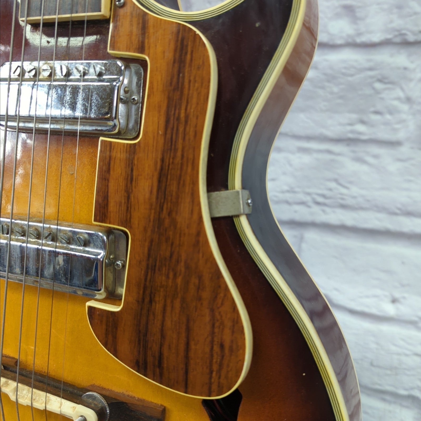 Vintage 1960s Teisco St. George Semi Hollow Project Electric Guitar MIJ Japan