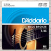 D'Addario EJ36 12-String Light 80/20 Bronze Acoustic Strings 10-47