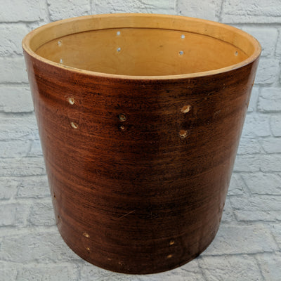 Slingerland Vintage 70s Ribbon Mahogany Veneer 3ply Clear Maple Interior 16x16 Floor Tom Shell
