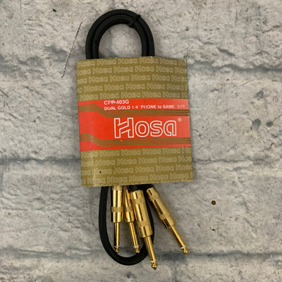 Hosa CPP-403G Dual 1/4" Interconnect Cable w/ Gold-Plated Connectors