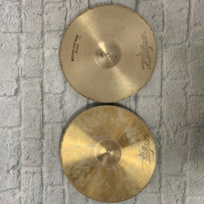 Zildjian 14" New Beat Hi Hats Pair Hollow Logo Stamp 70s 80s