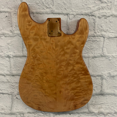 WD Strat-Style Quilted Maple Over Mahogany Electric Guitar Body