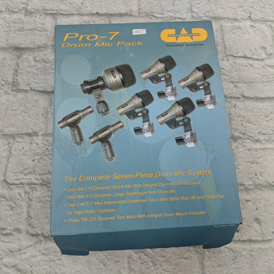 CAD Drum Mic Kit with Two CM217 Small Diaphragm Cardioid Condenser Microphones and 3 TM211 Tom Mics