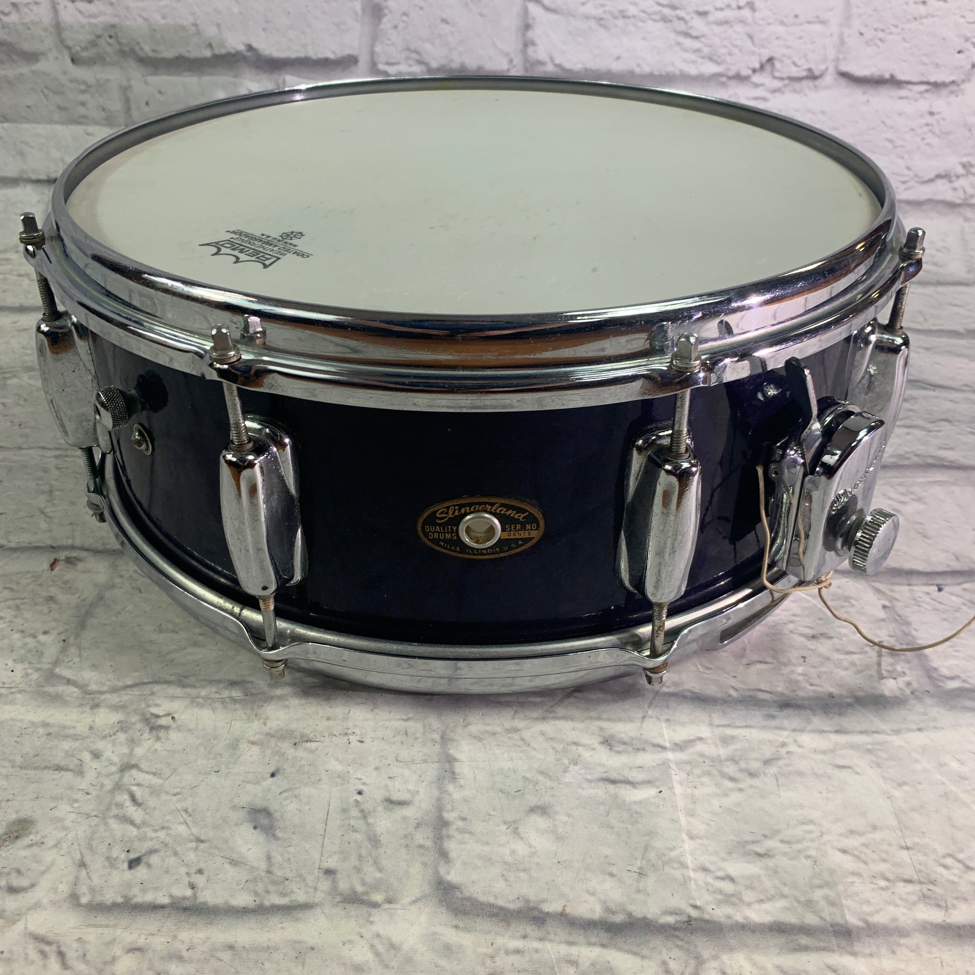 Vintage 1960's Slingerland Snare Drum 14 - Blue Sparkle