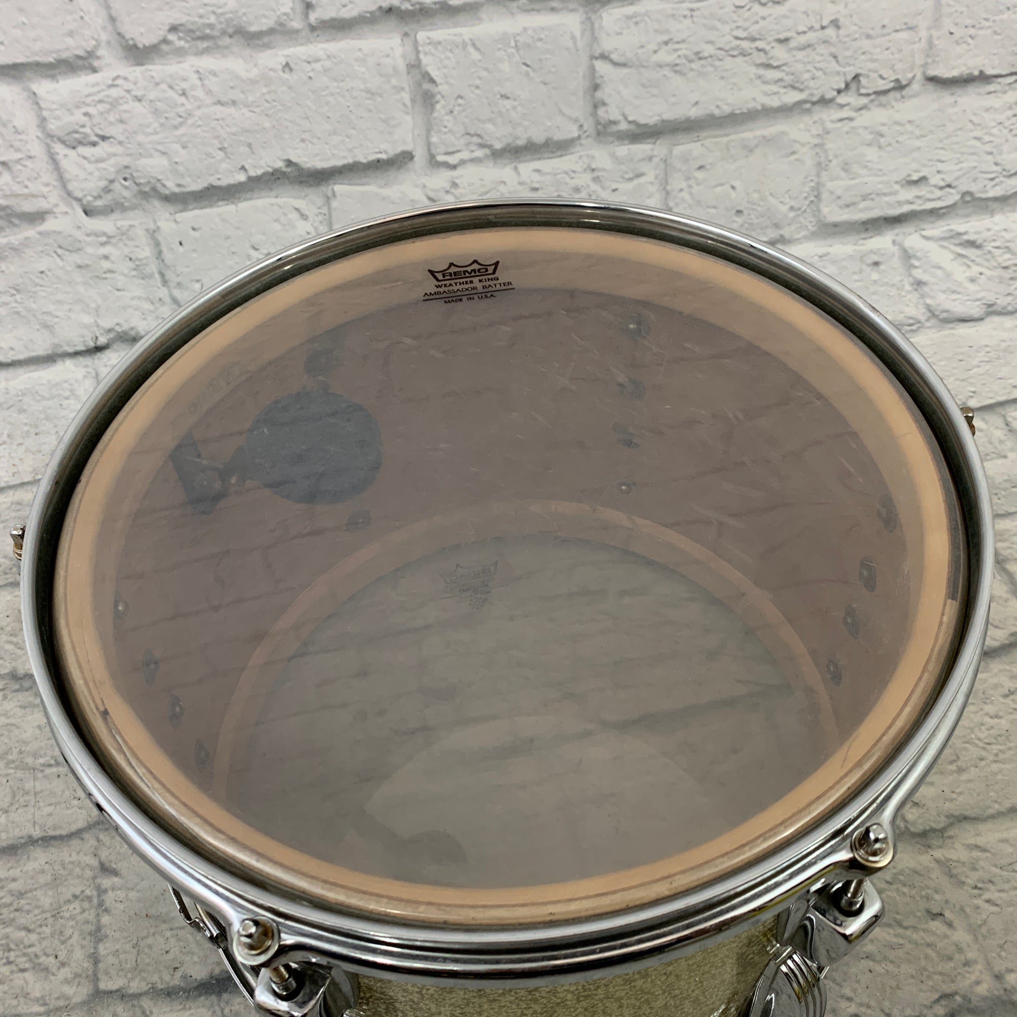 Vintage 1950s Transition Badge Ludwig 9 x 13 Rack Tom Silver Sparkle