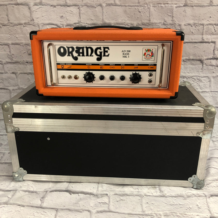 Orange Amps AD200 Bass MK3 Tube Head with Flight Case