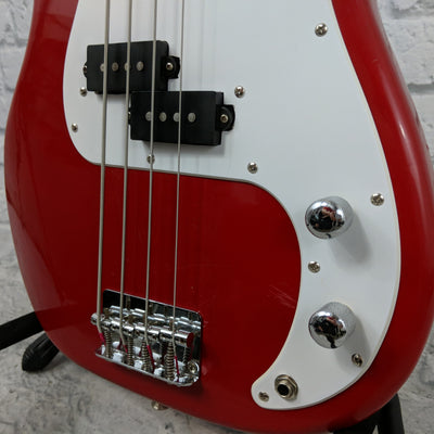 ** Squier 4 String Precision P Bass Partscaster Red