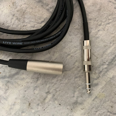 Livewire 1/4" TRS M to XLR M Cable Interconnect