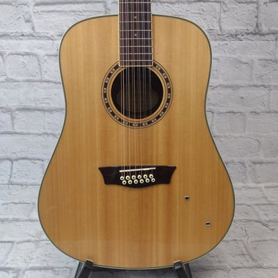 Washburn WD10S12 Dreadnaught 12 String Acoustic Guitar Natural