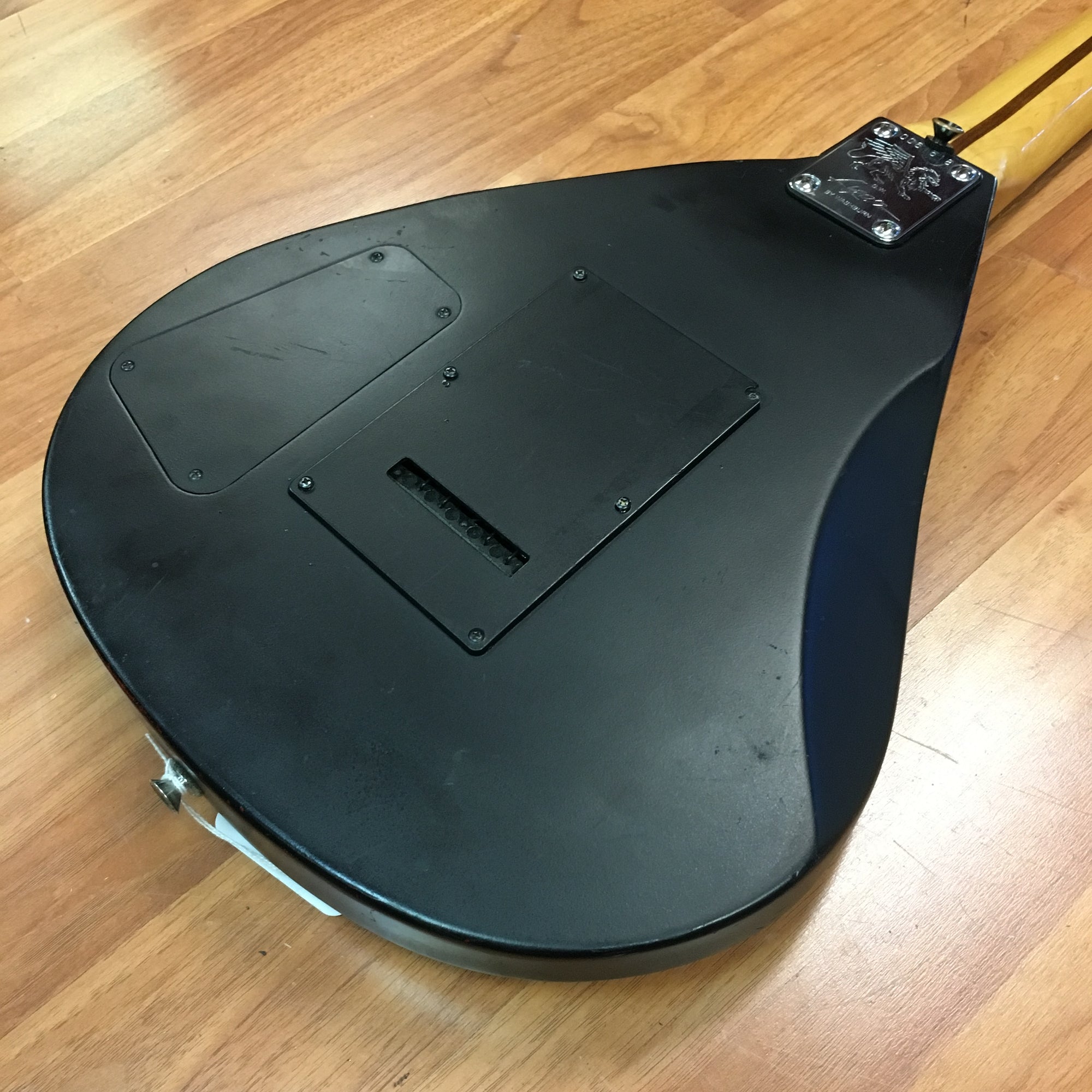 Lyon Custom Electric Guitar Teardrop Body Black