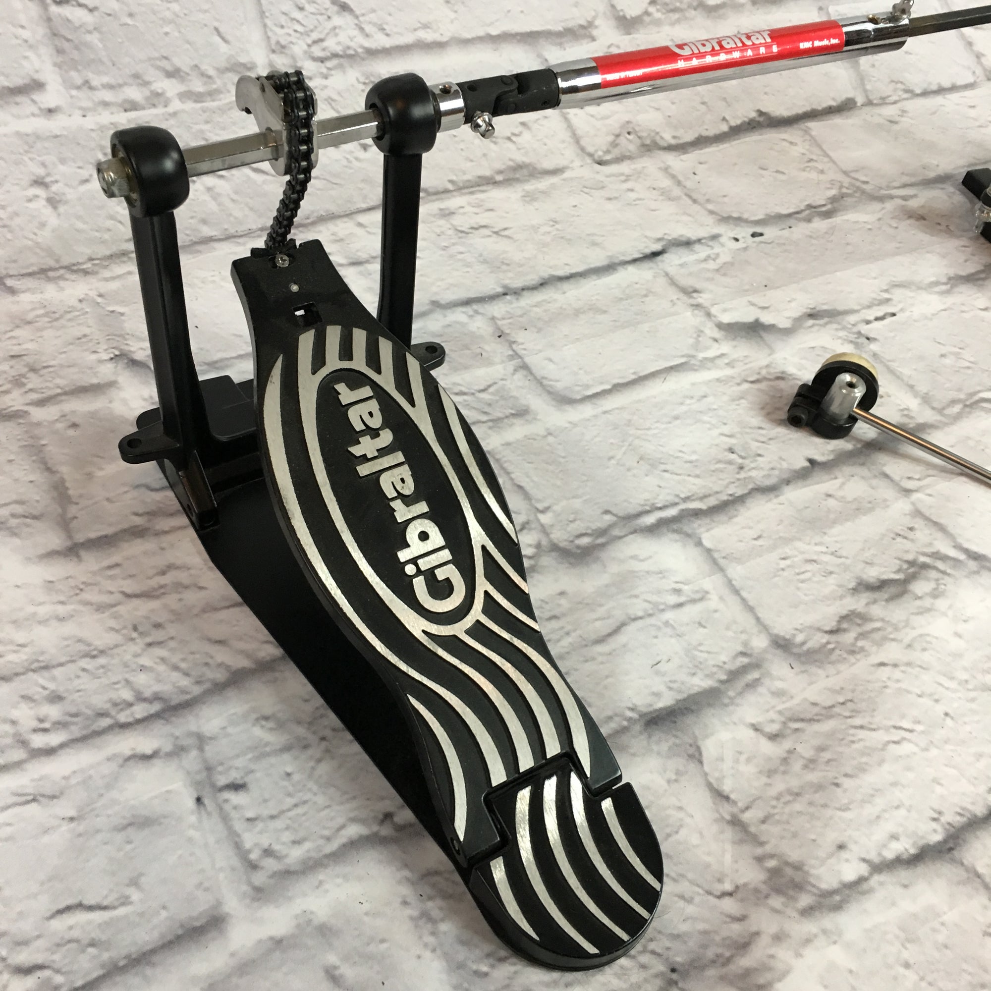 gibraltar pedal Gibraltar Double Bass Drum Pedal w/ Extra Bass Drum Beater