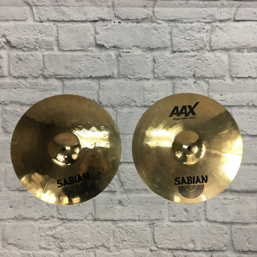 Sabian 14in AAX Stage Hats Hi Hat Cymbal Pair
