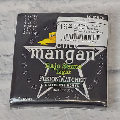 Curt Mangan Fusion Matched Stainless Wound Loop End Bajo Sexto Light Strings