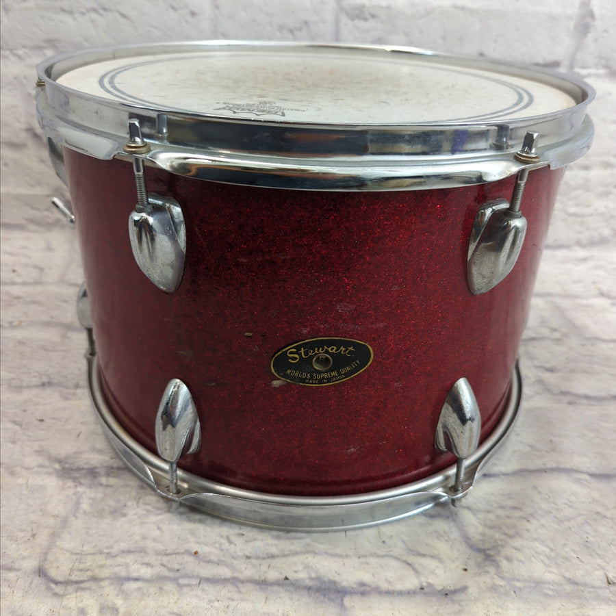Vintage Stewart 13 x 9 Rack Tom Red Sparkle Made in Japan MIJ