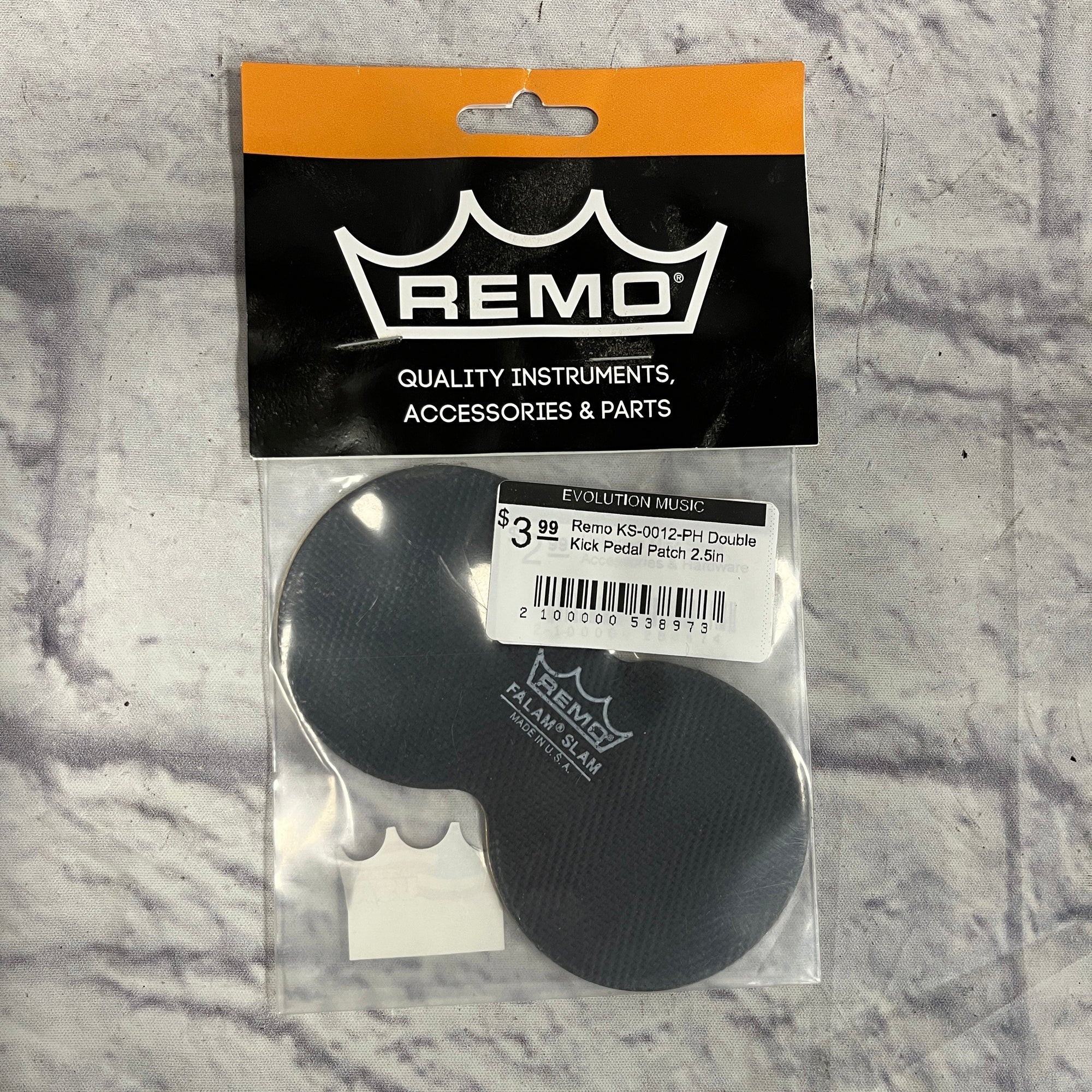 Remo KS-0012-PH Double Kick Pedal Patch 2.5in