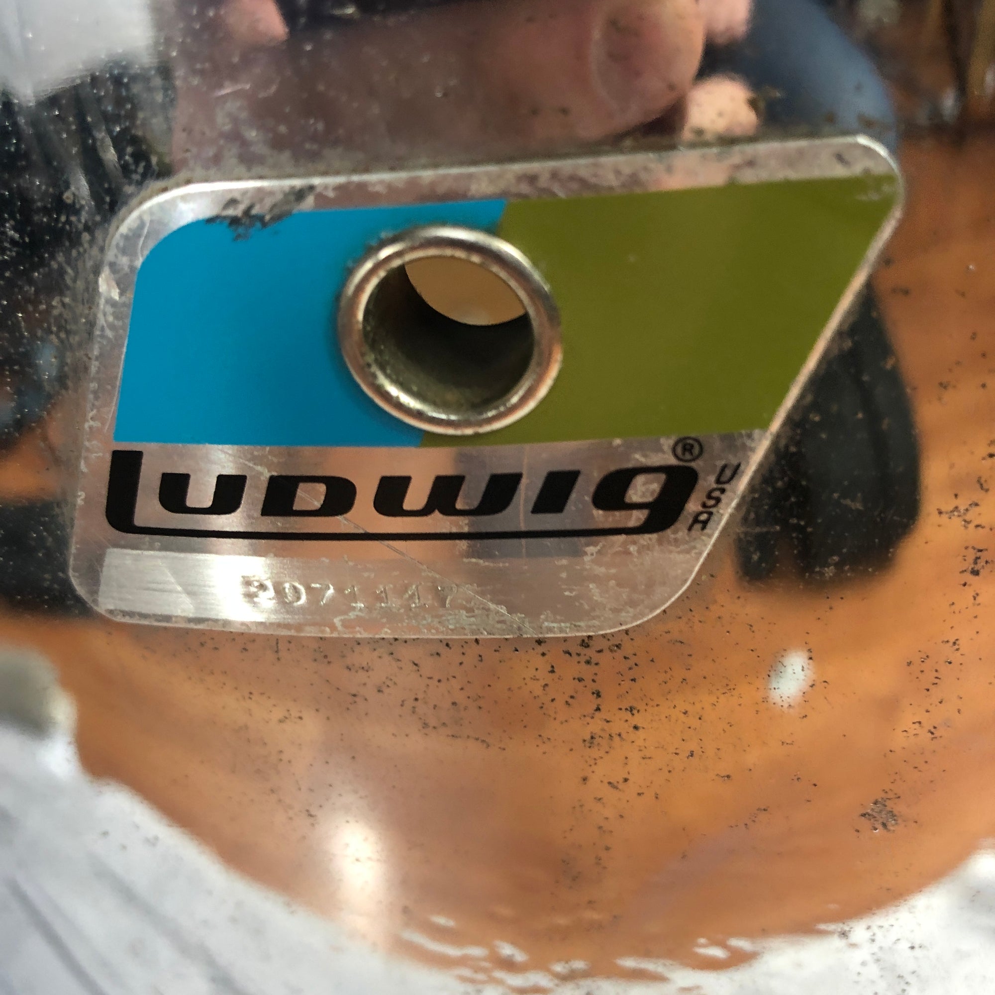 Ludwig Chrome Over Wood 18x16 Tom