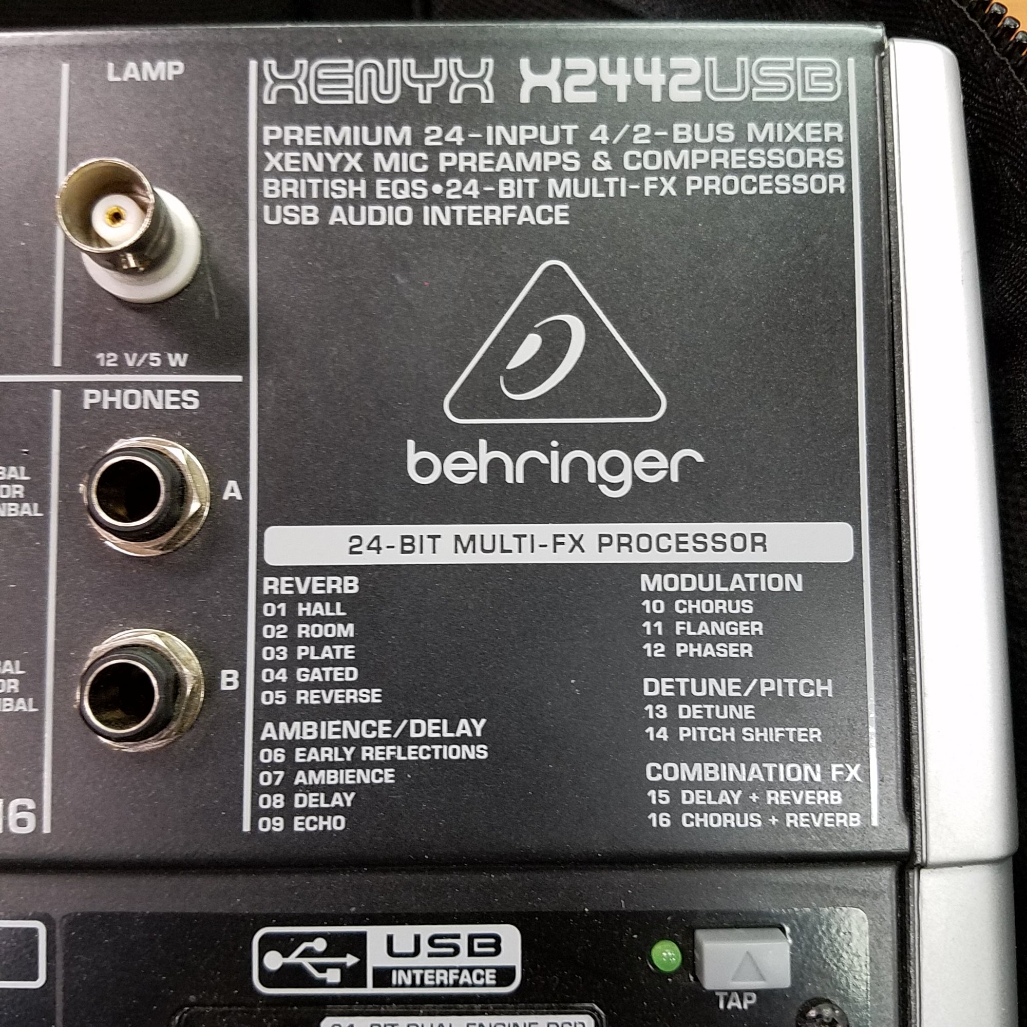 Behringer Xenyx X2442USB Mixer w/ Case AS-IS