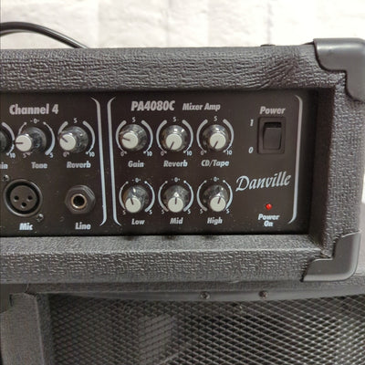 Danville PA-4080C 4 Channel Powered Mixer PA System