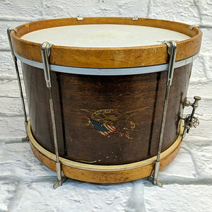 Vintage 1920s / 30s Ludwig Junior Parade Drum 8" x 13" American Flag