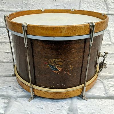 Vintage 1920s / 30s Ludwig Junior Parade Drum 8" x 13" American Flag