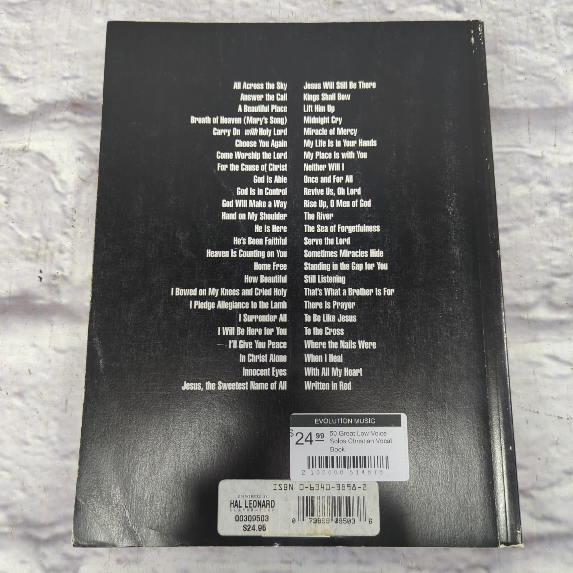 50 Great Low Voice Solos Christian Vocal Book