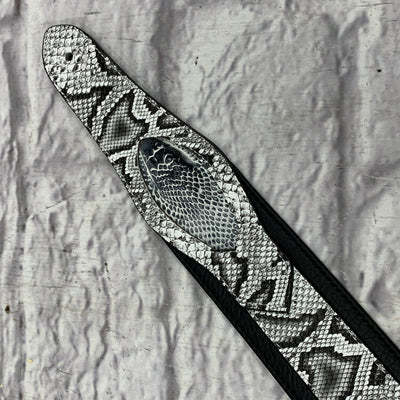 Walker & Williams White Snakeskin Guitar Strap